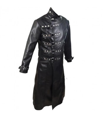 Men Genuine Leather Coat Gothic Long Coat Black Van Helsing Coat (2025)